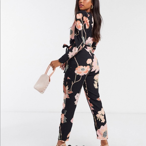 ASOS FLORAL🌸JUMPSUIT TAPERED LEG - Picture 2 of 8